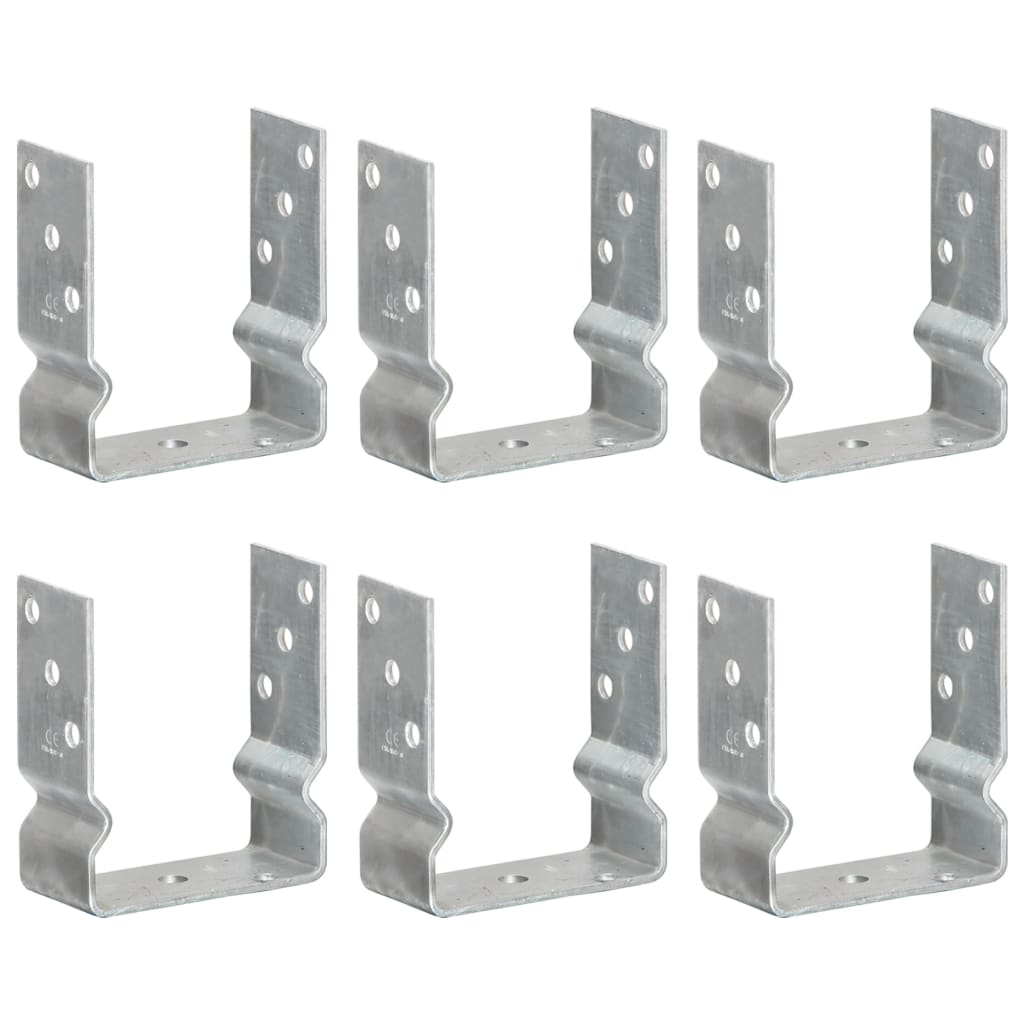 Aita-Ankkurit 6 Kpl Hopea 12X6X15 Cm Galvanoitu Teräs