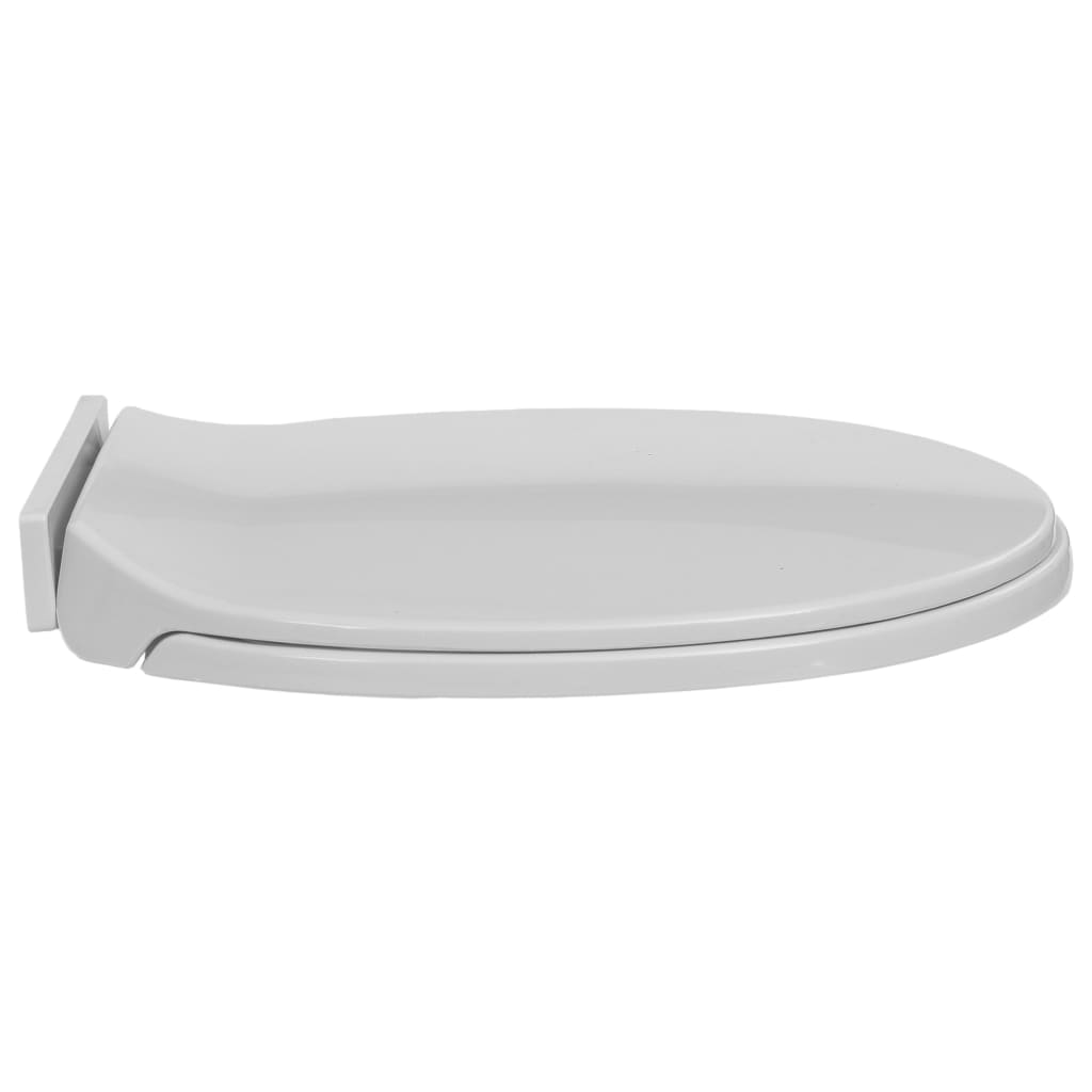 Wc-Istuin Pehmeästi Sulkeutuva Vaaleanharmaa Soikea