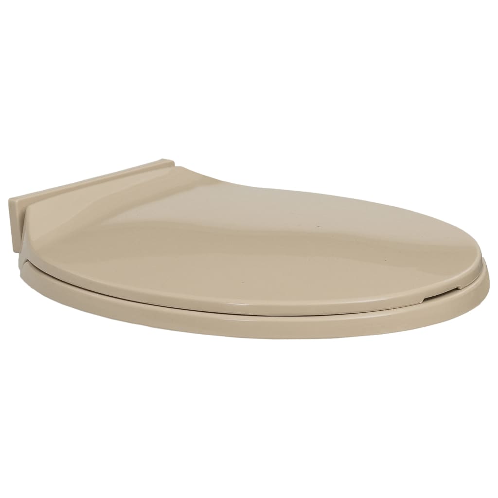 Wc-Istuin Pehmeästi Sulkeutuva Beige Soikea