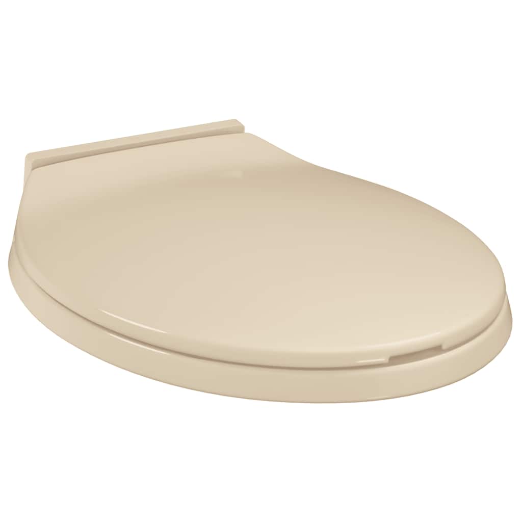 Wc-Istuin Pehmeästi Sulkeutuva Beige Soikea