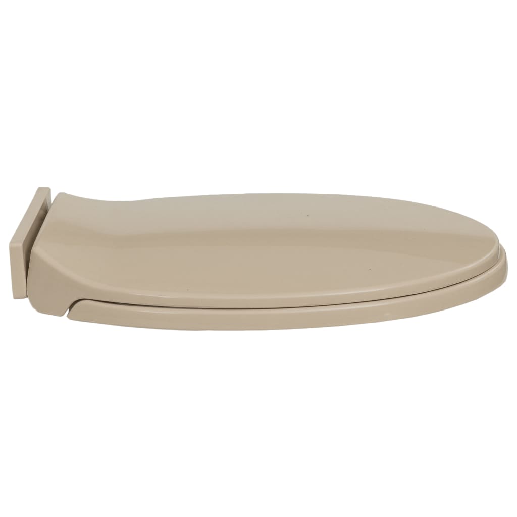 Wc-Istuin Pehmeästi Sulkeutuva Beige Soikea