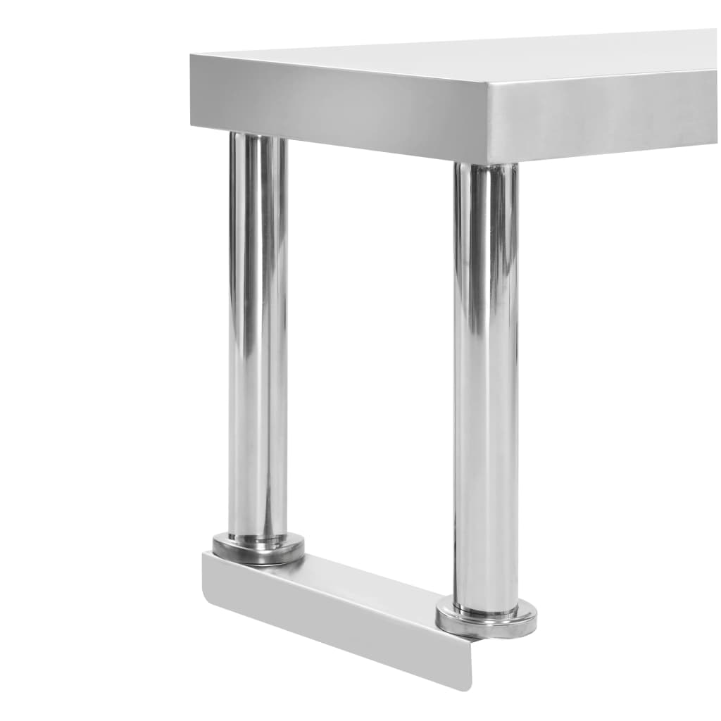 Keittiön Työtason Hylly 120X30X35 Cm Ruostumaton Teräs
