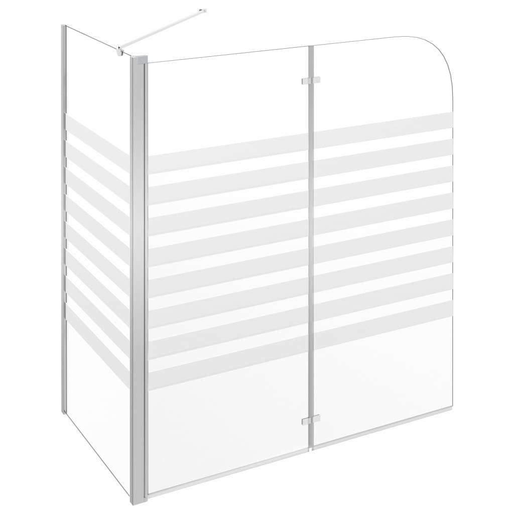 Kylpyammeen Seinä 120X68X130 Cm Karkaistu Lasi Viiva