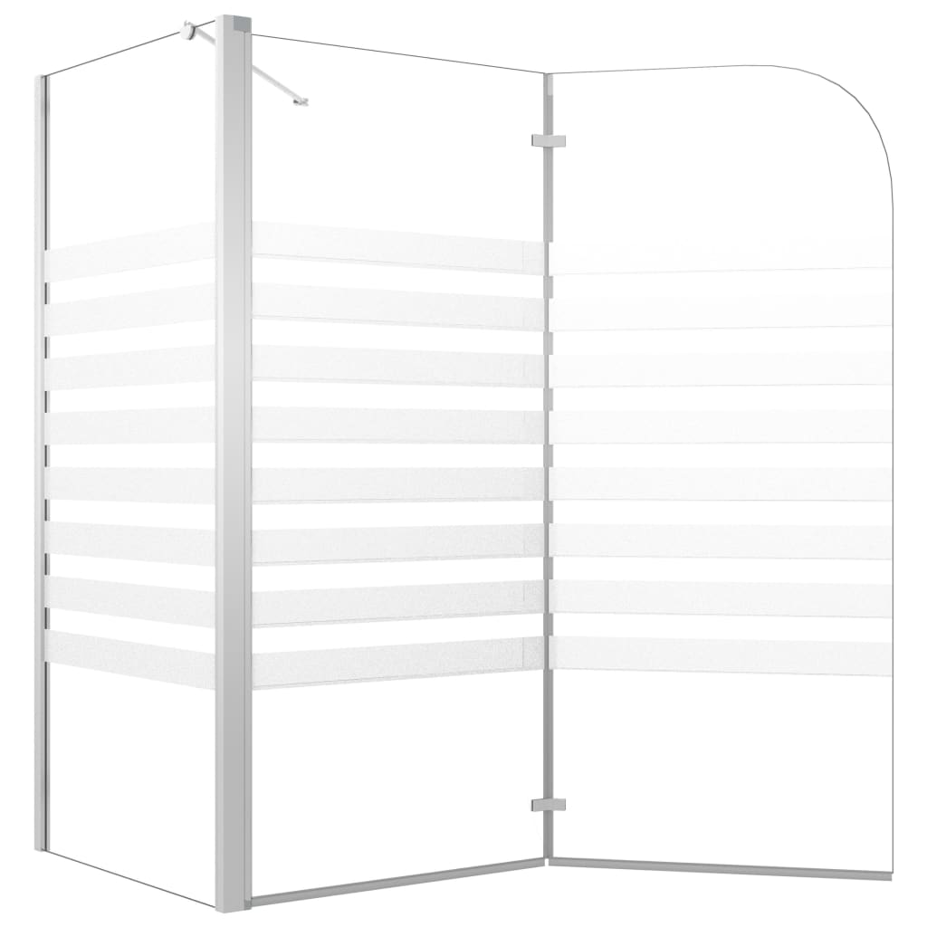 Kylpyammeen Seinä 120X68X130 Cm Karkaistu Lasi Viiva
