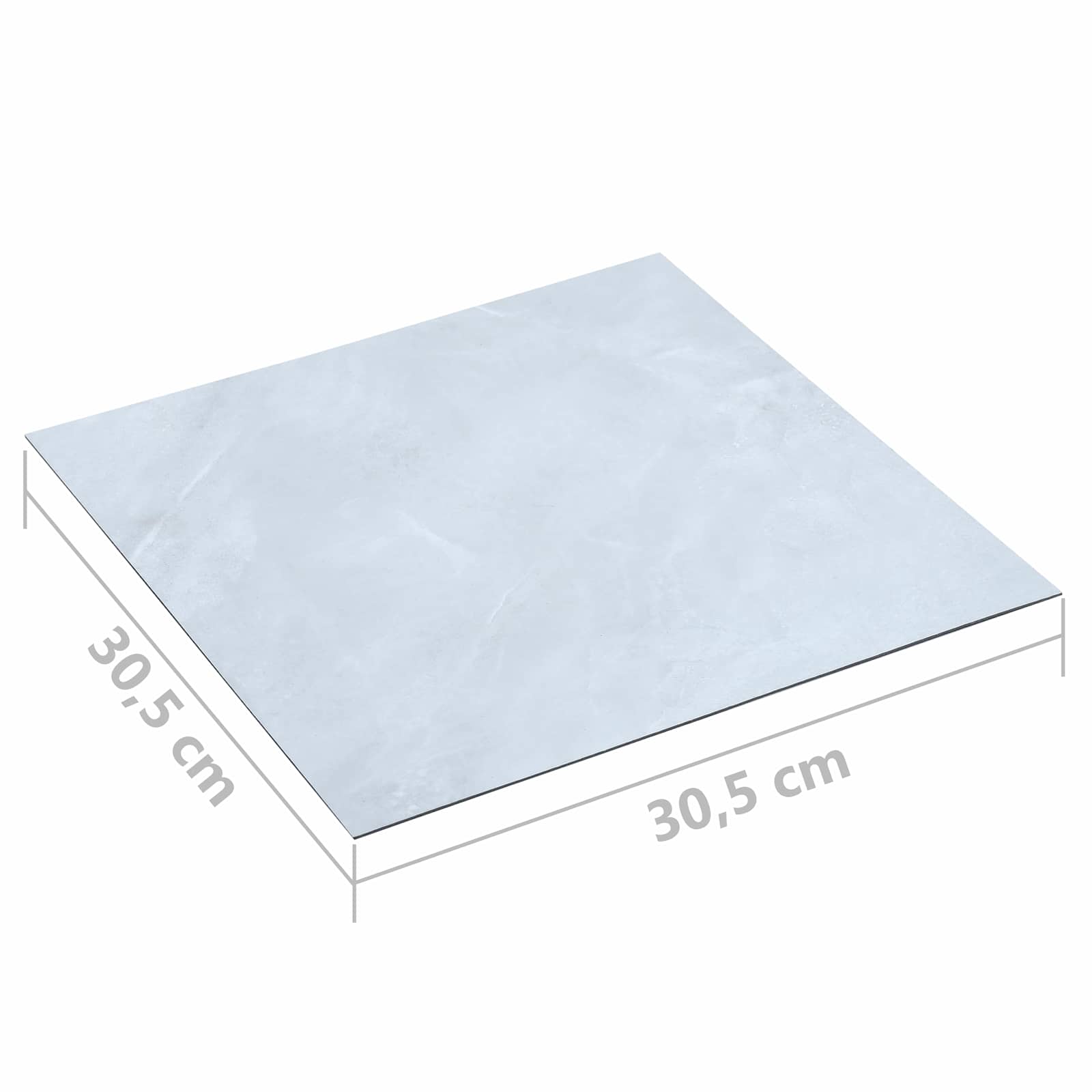 Lattialankut 55 Pcs Valkoinen 5,11 M² Polyvinyylikloridi