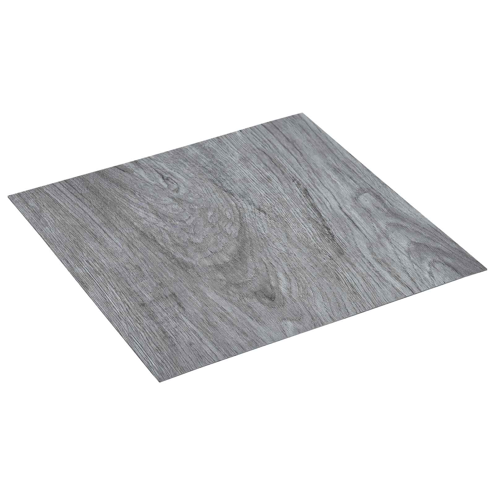Lattialankut 55 Pcs Vaaleanharmaa 5,11 M² Polyvinyylikloridi