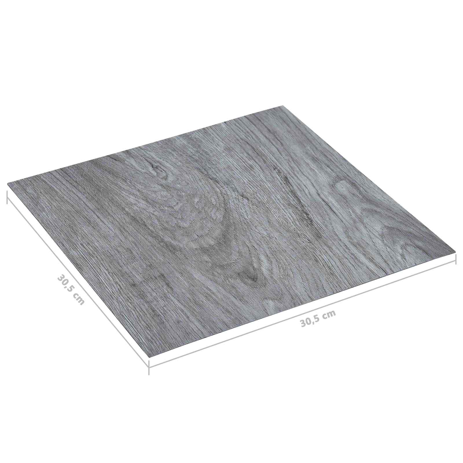 Lattialankut 55 Pcs Vaaleanharmaa 5,11 M² Polyvinyylikloridi