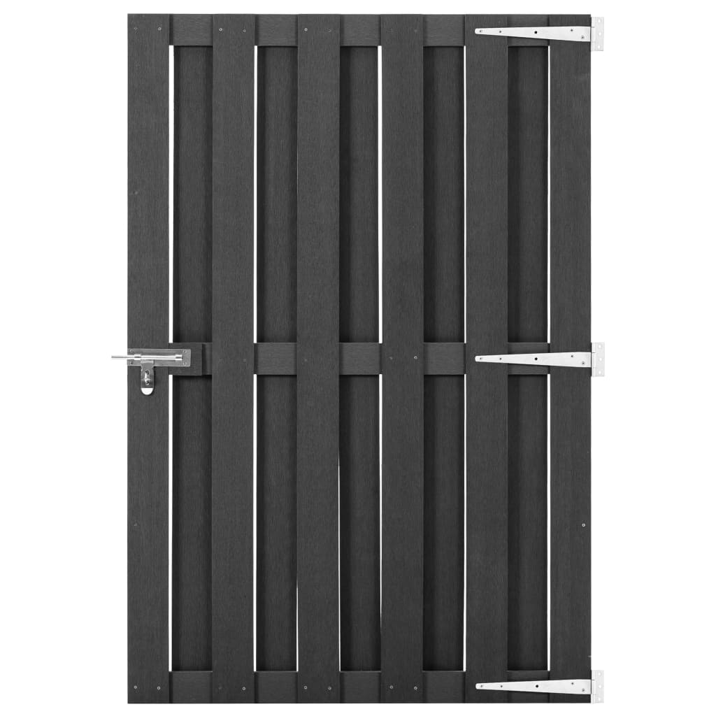 Puutarhaportti Wpc 100X150 Cm Harmaa