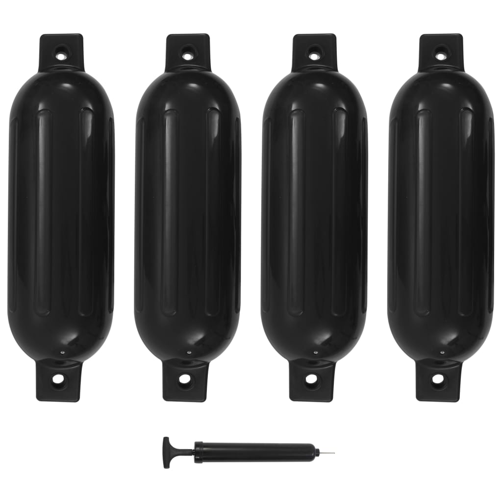 Veneen Lepuuttaja 4 Kpl Musta 51X14 Cm Pvc