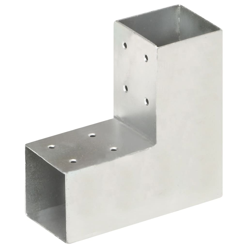 Tolppaliittimet 4 Kpl L-Muoto Galvanoitu Metalli 71X71 Mm