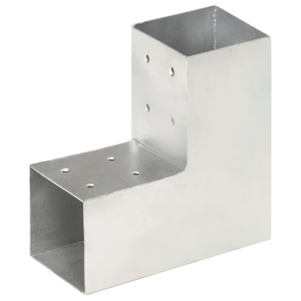 Tolppaliittimet 4 Kpl L-Muoto Galvanoitu Metalli 81X81 Mm