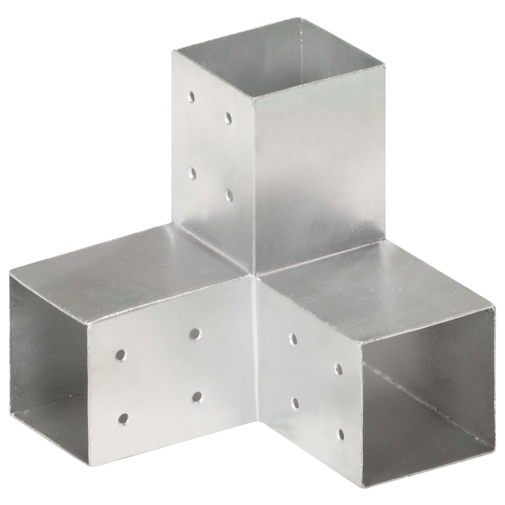 Tolppaliittimet 4 Kpl Y-Muoto Galvanoitu Metalli 81X81 Mm
