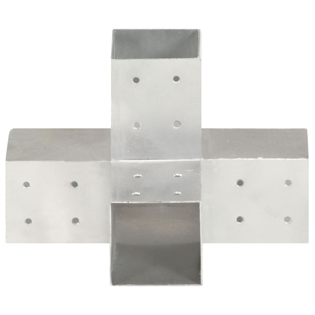 Tolppaliitin X-Muoto Galvanoitu Metalli 81X81 Mm