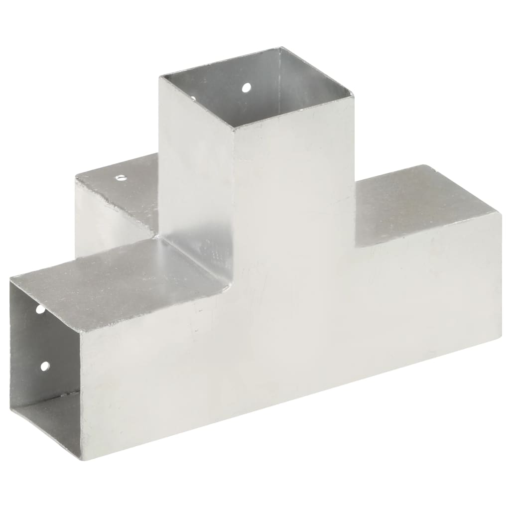 Tolppaliittimet 4 Kpl X-Muoto Galvanoitu Metalli 81X81 Mm
