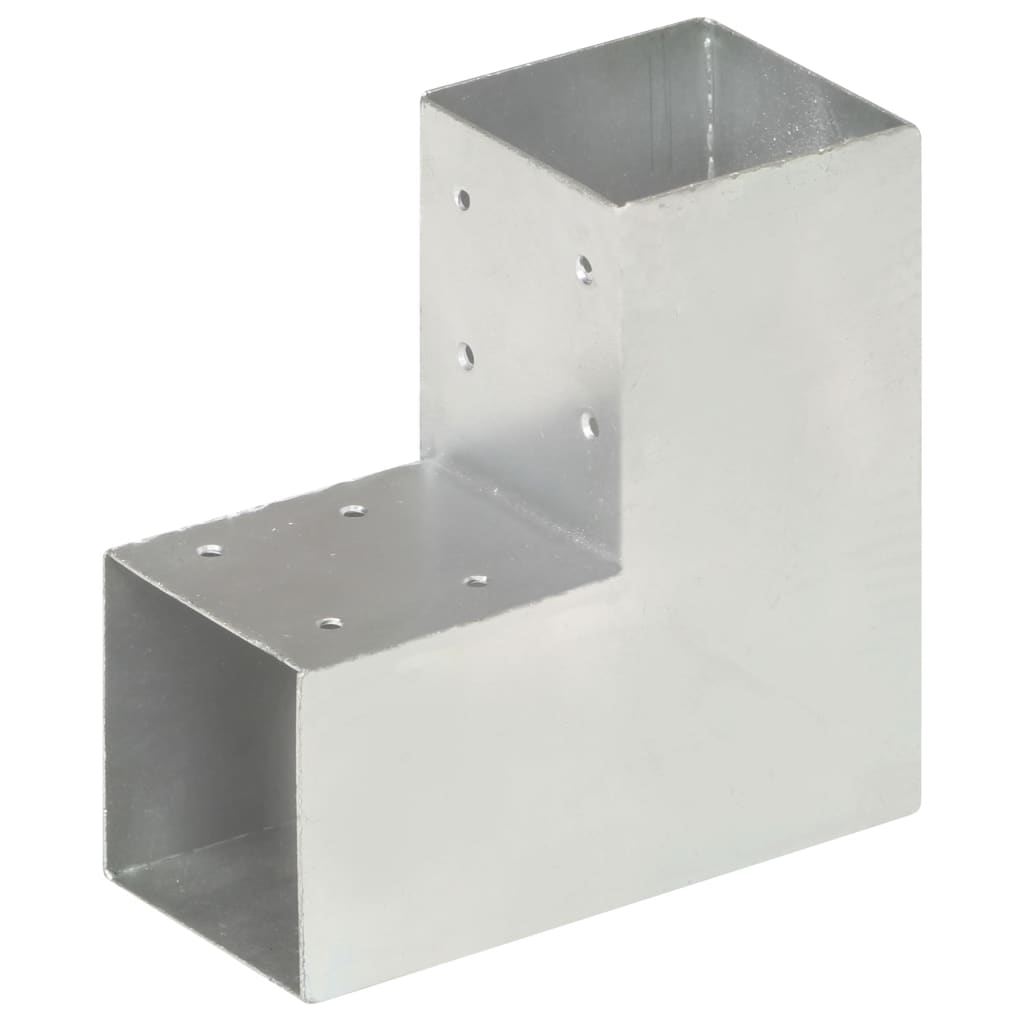 Tolppaliittimet 4 Kpl L-Muoto Galvanoitu Metalli 91X91 Mm