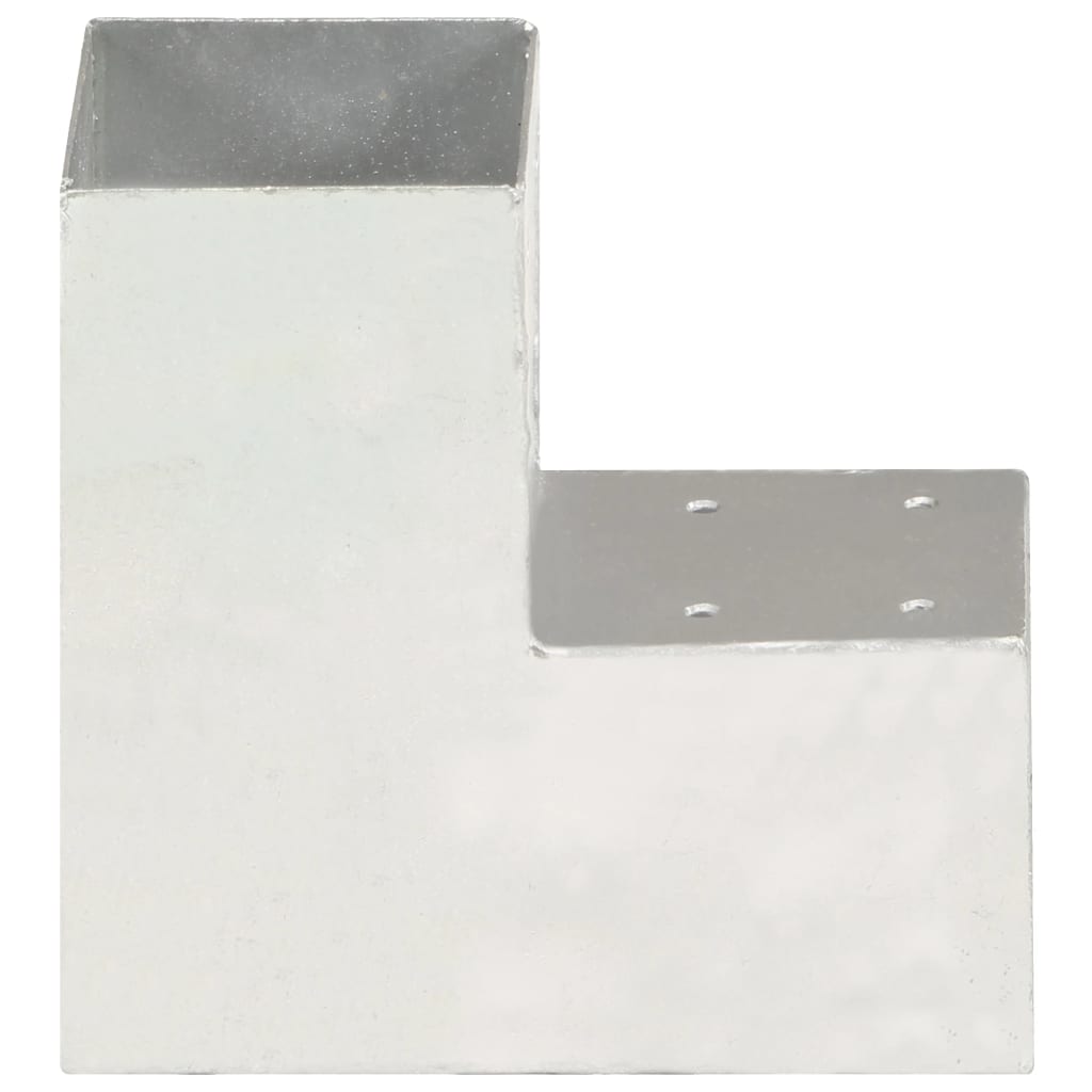Tolppaliittimet 4 Kpl L-Muoto Galvanoitu Metalli 91X91 Mm