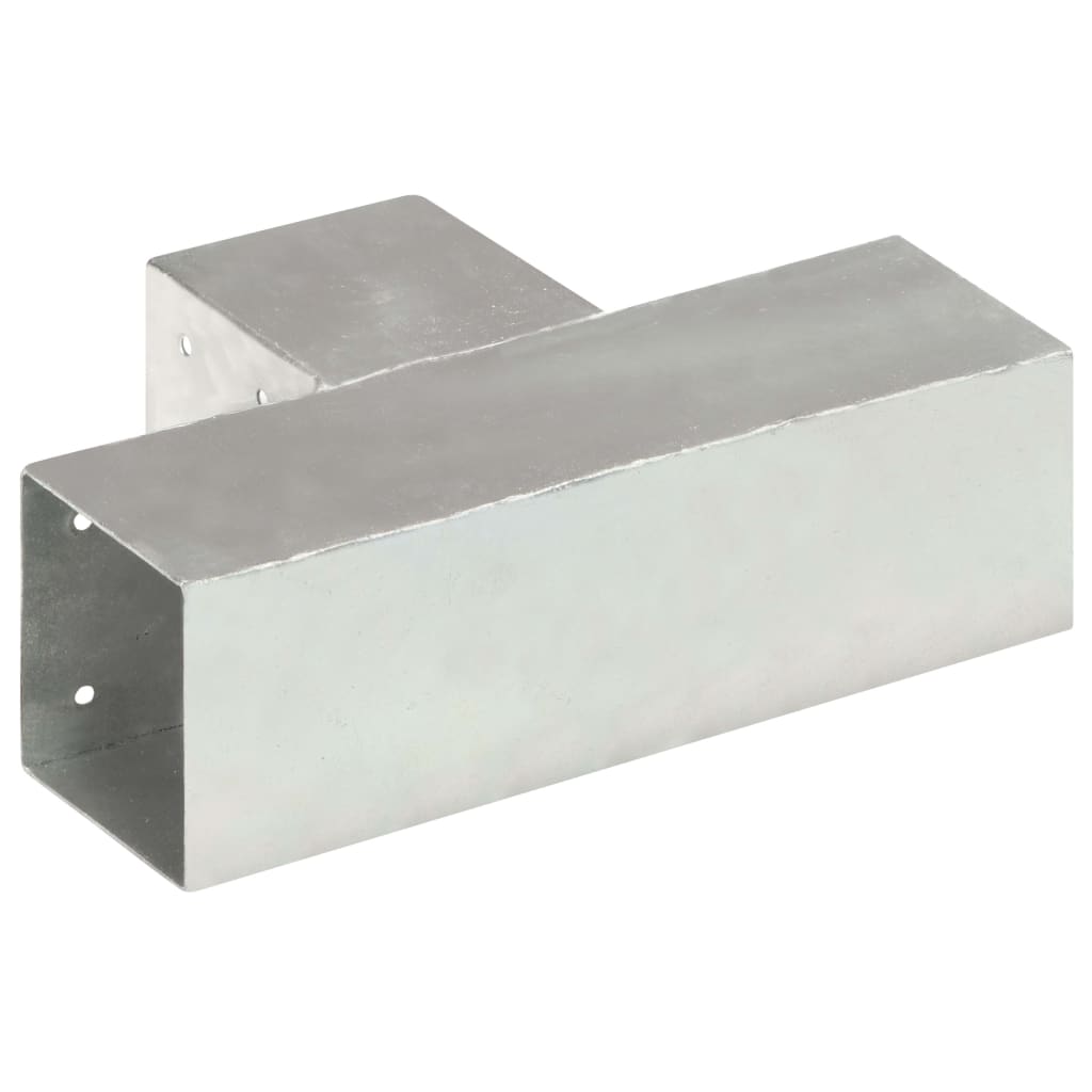 Tolppaliittimet 4 Kpl T-Muoto Galvanoitu Metalli 91X91 Mm