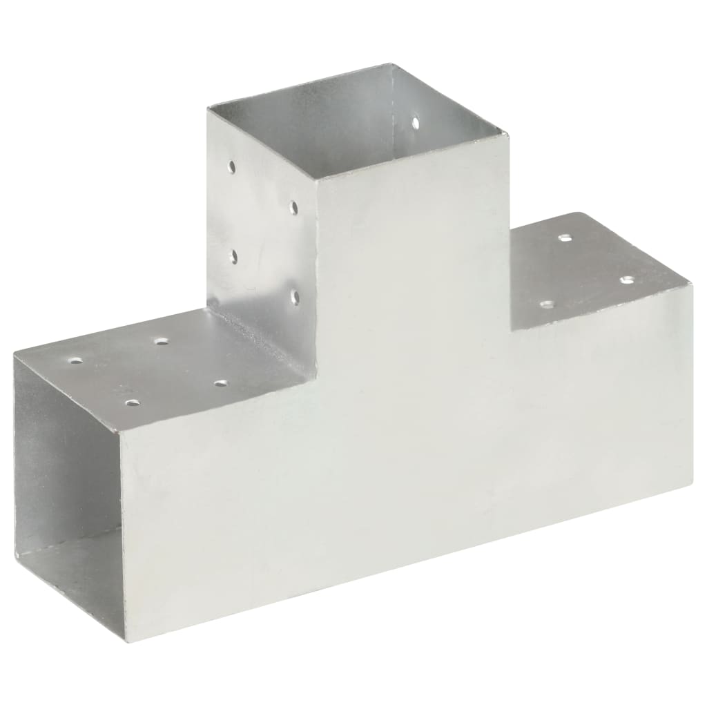 Tolppaliittimet 4 Kpl T-Muoto Galvanoitu Metalli 101X101 Mm
