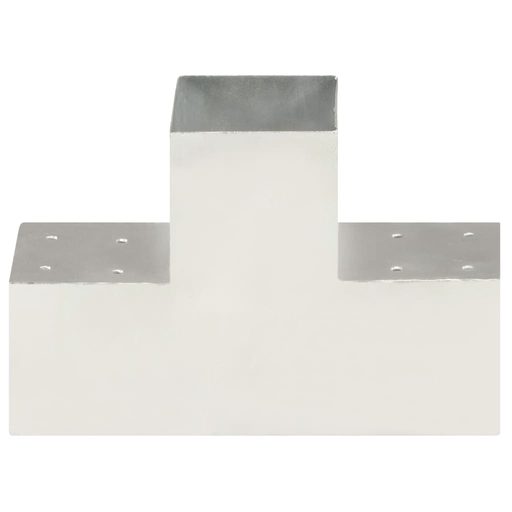 Tolppaliittimet 4 Kpl T-Muoto Galvanoitu Metalli 101X101 Mm