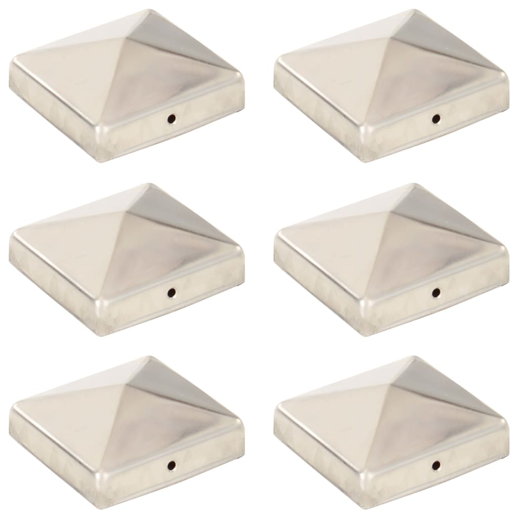 Pyramidin Muotoinen Aitatolpan Kärki 6 Kpl Teräs 81X81 Mm