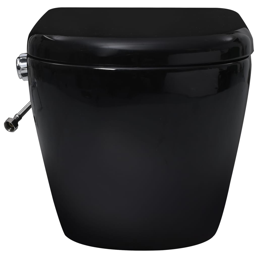 Seinäkiinnitettävä Reunaton Wc/Bidee Keramiikka Musta