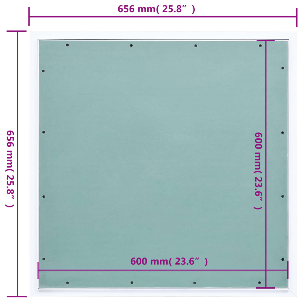 Huoltoluukkupaneeli Alumiinikehys Ja Kipsilevy 600X600 Mm