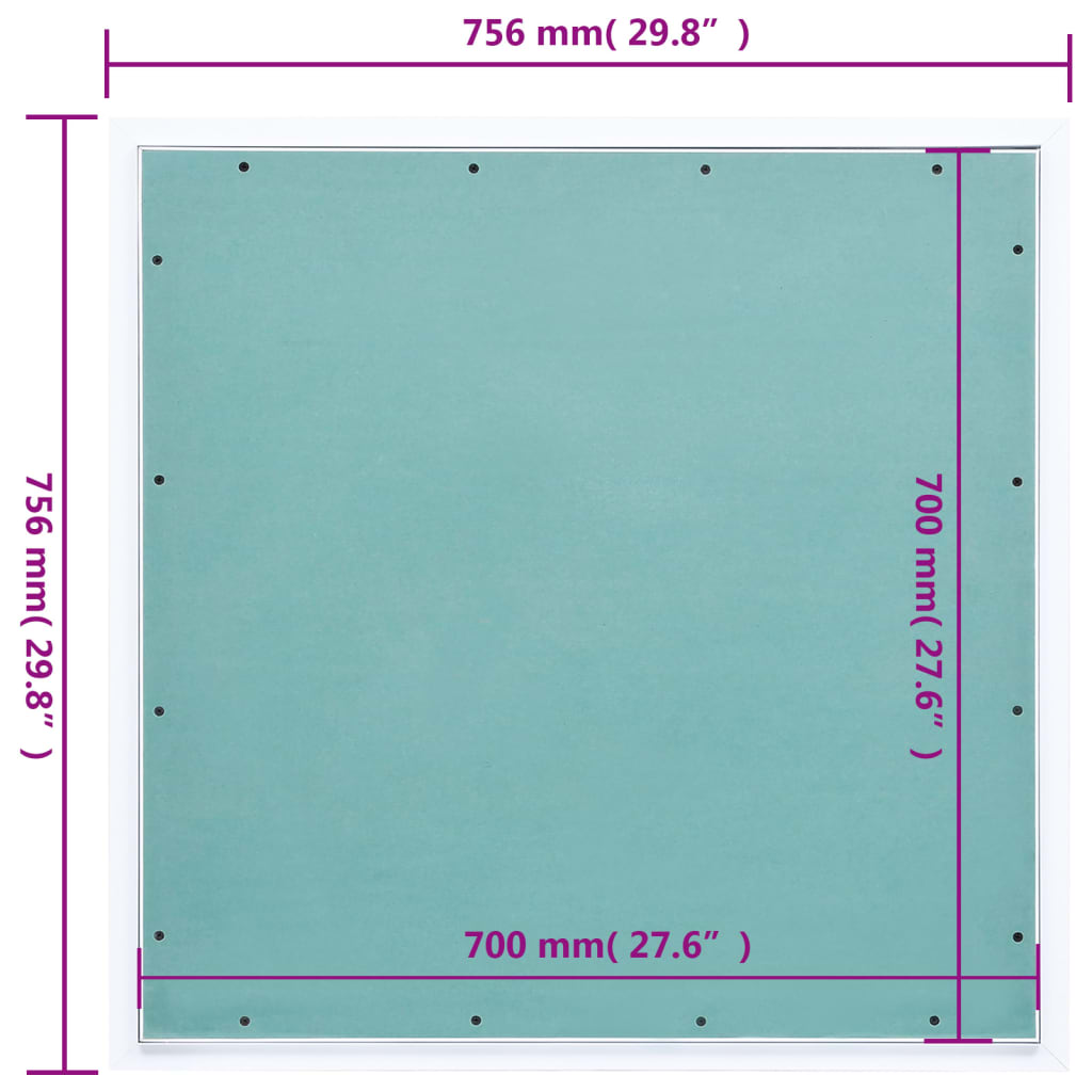 Huoltoluukkupaneeli Alumiinikehys Ja Kipsilevy 700X700 Mm