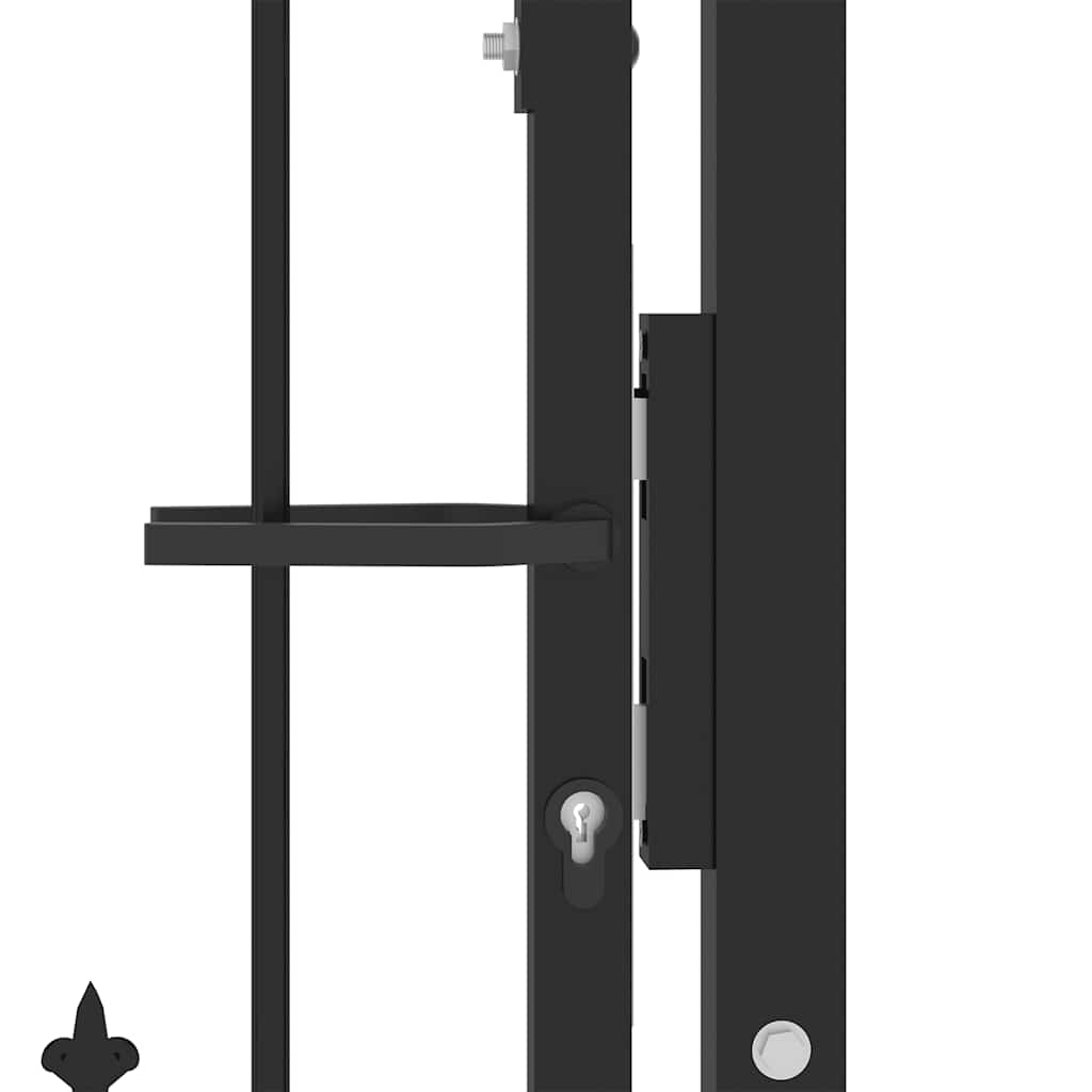 Aitaportti Emmen Piikeillä Teräs 104X97 Cm Musta