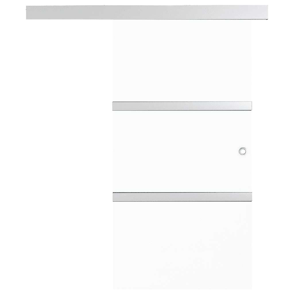 Liukuovi Esg-Lasi Ja Alumiini 90X212 Cm Hopea