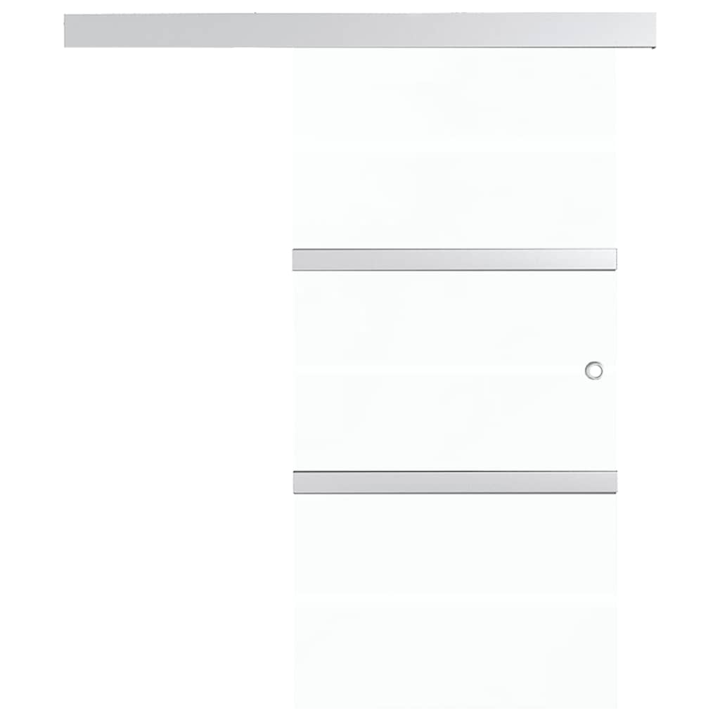 Liukuovi Esg-Lasi Ja Alumiini 76X212 Cm Hopea