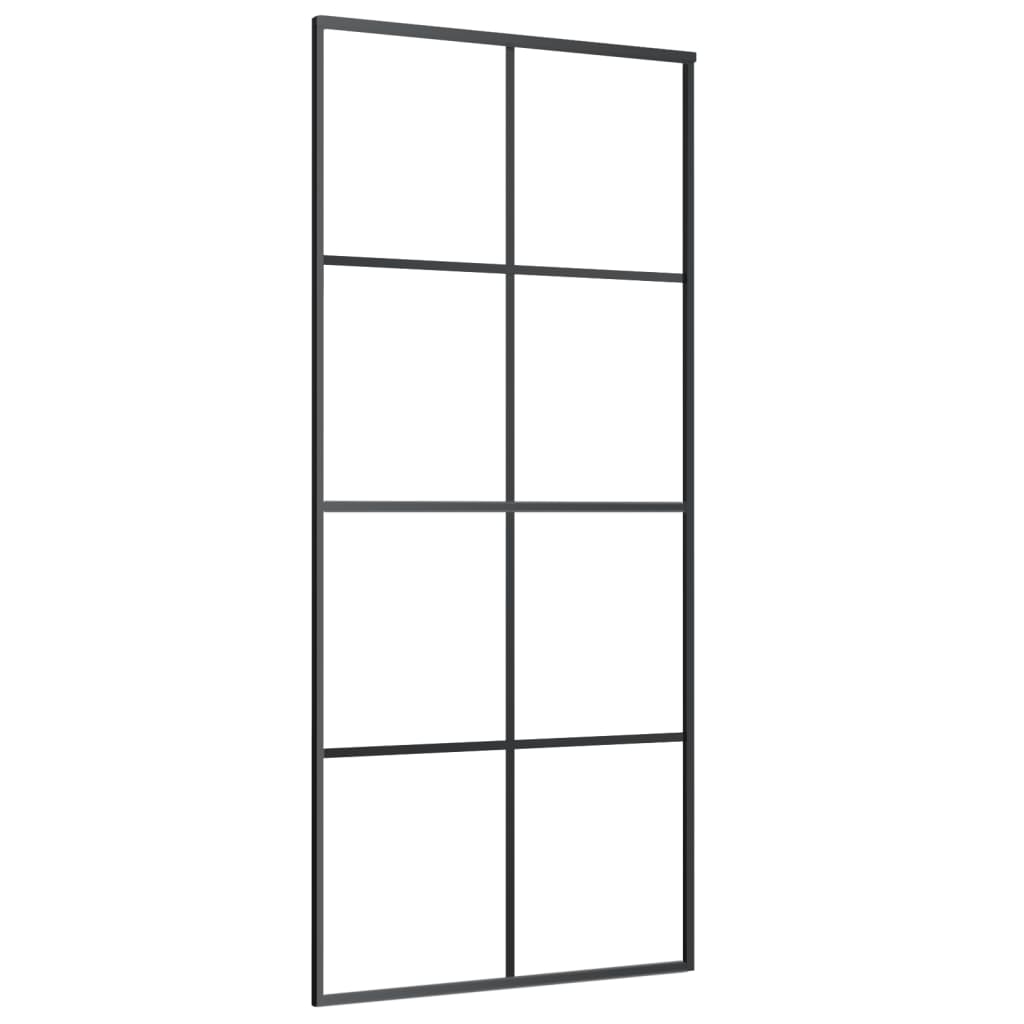 Liukuovi Alumiini Ja Esg-Lasi 90X205 Cm Musta