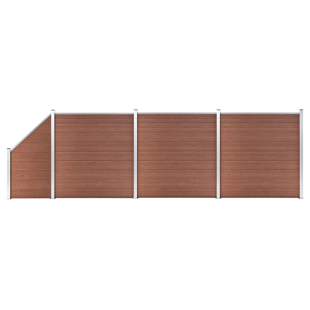 Wpc Aitasarja 3 Neliöpaneelia + 1 Vinopaneeli 619X186 Cm Ruskea