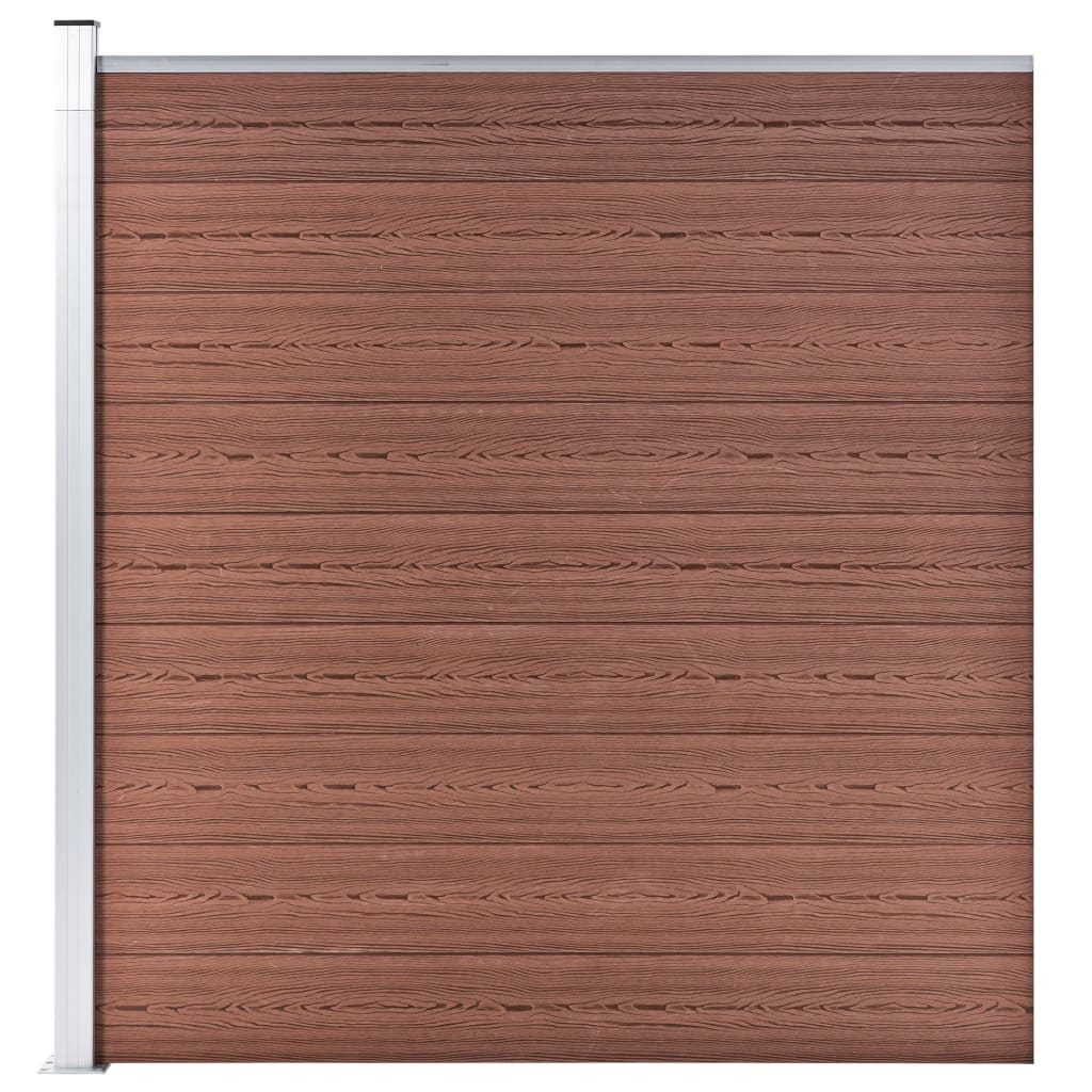 Aitasarja 10 Paneelia + 1 Vinopaneeli Wpc 1830X186 Cm Ruskea