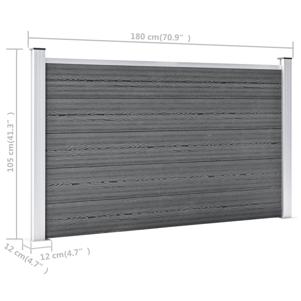Puutarha-Aita Wpc 353X106 Cm Harmaa