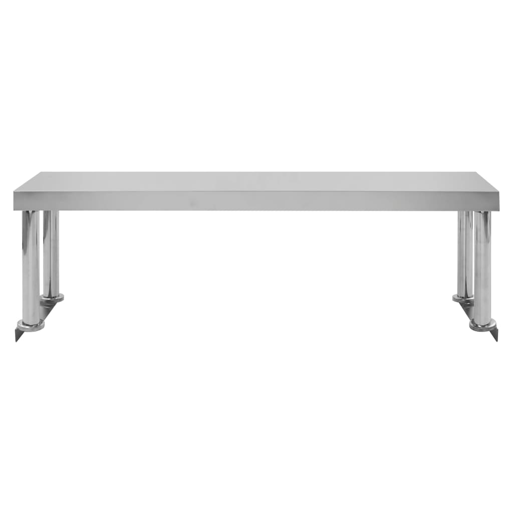 Keittiön Työpöytä Ylähyllyllä 120X60X120 Cm Ruostumaton Teräs