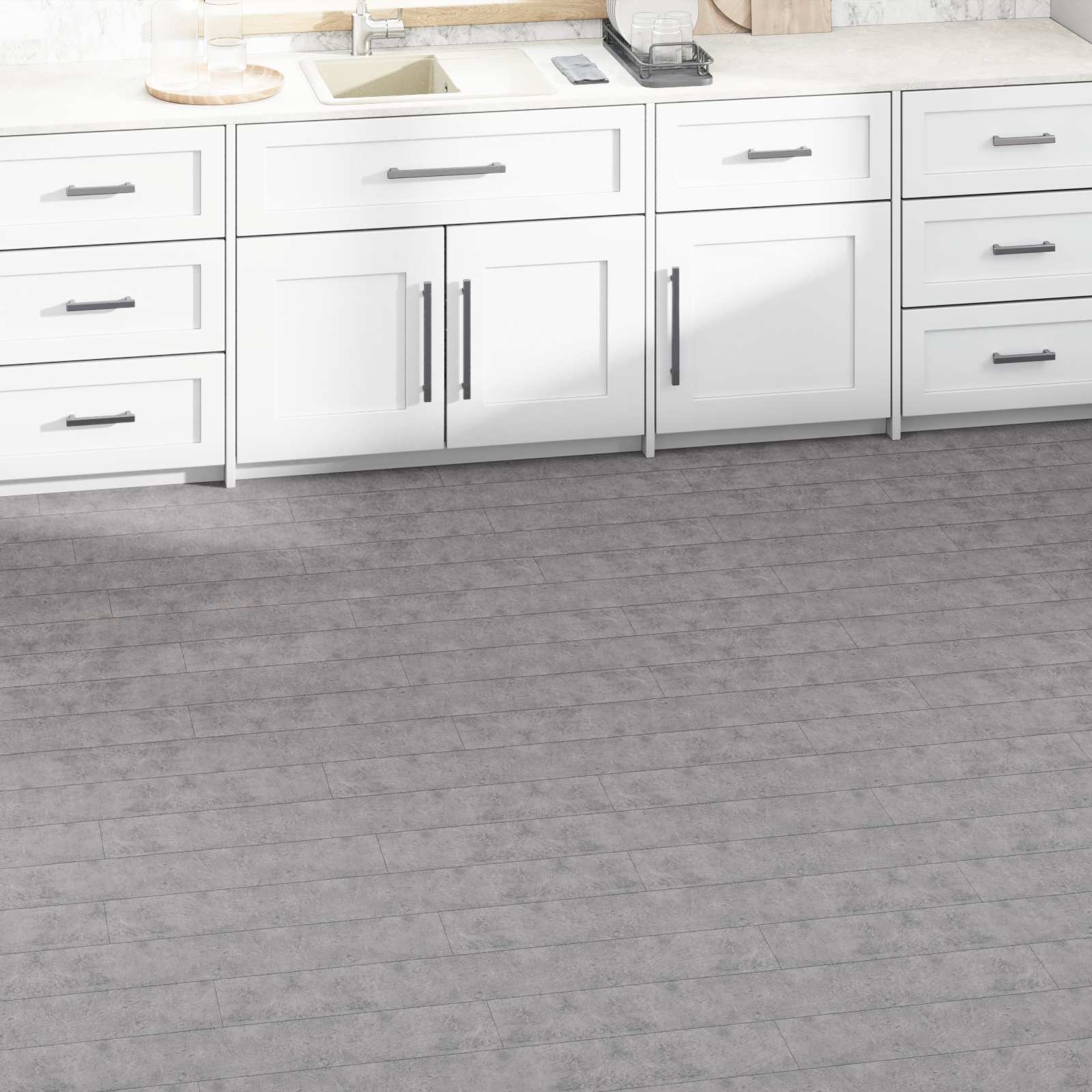 Lattialankut 36 Pcs Sementti Ruskea 5,02 M² Polyvinyylikloridi