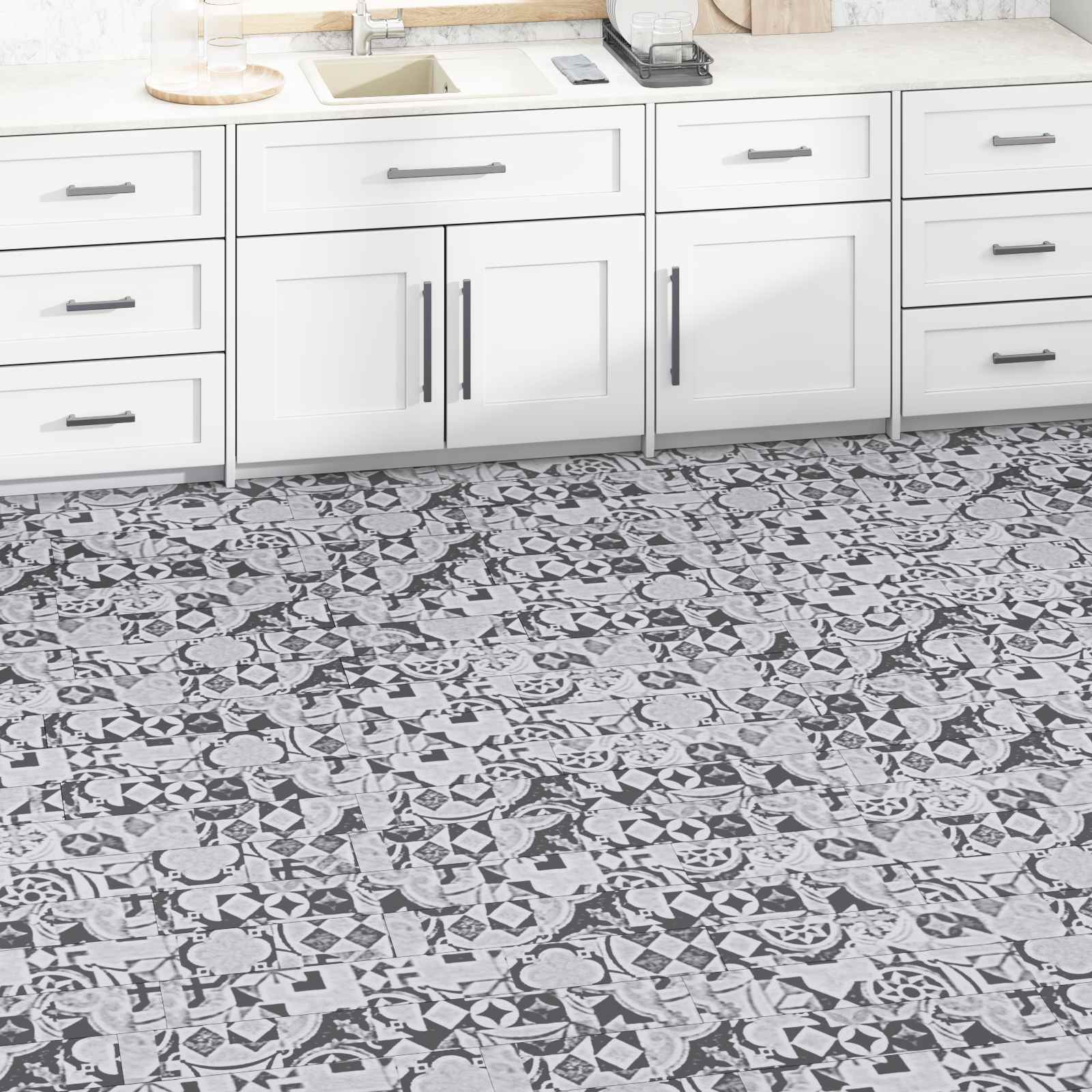 Lattialankut 5,02 M² 36 Pcs Polyvinyylikloridi Harmaa Kuvio