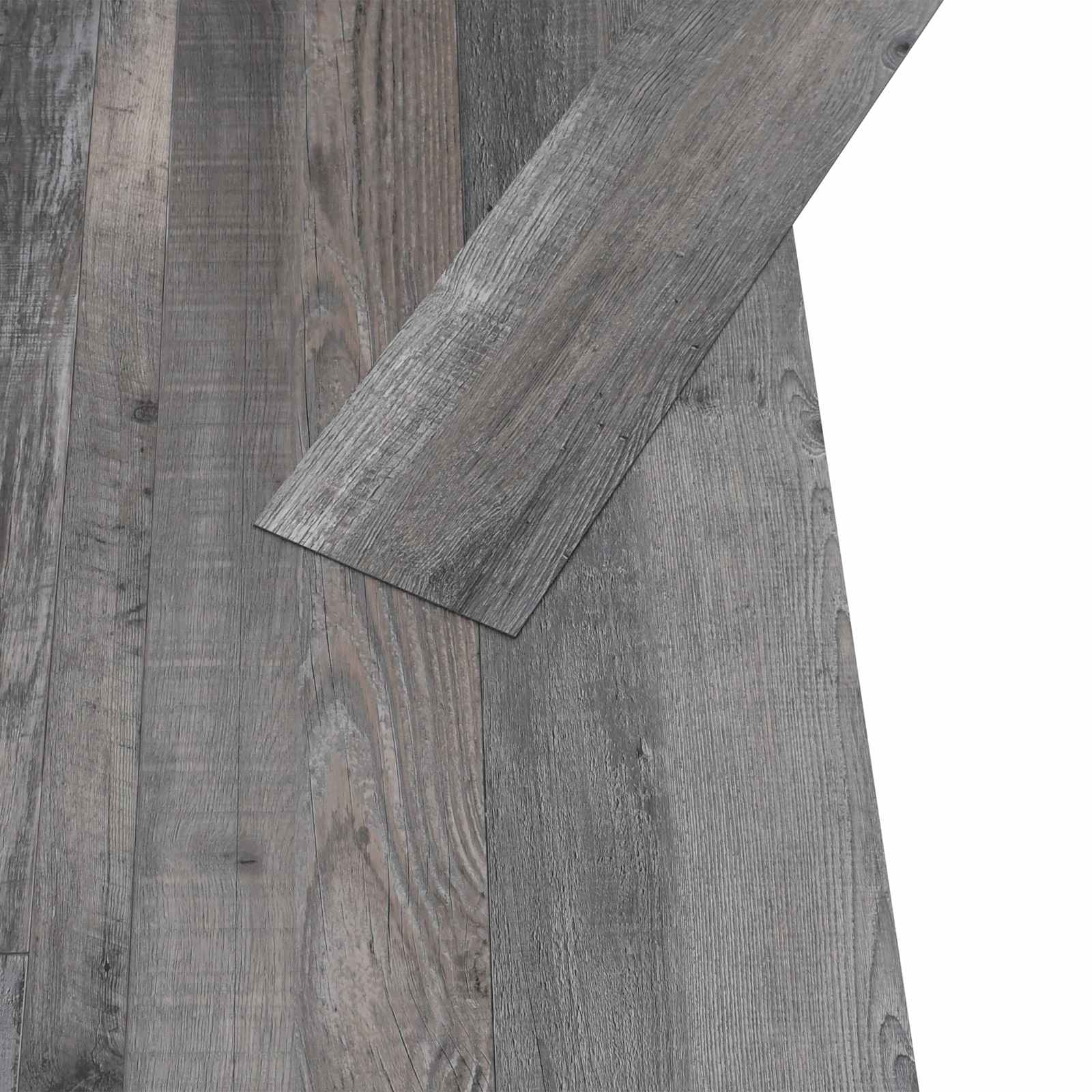 Lattialankut 18 Pcs Harmaa 5,26 M² Polyvinyylikloridi