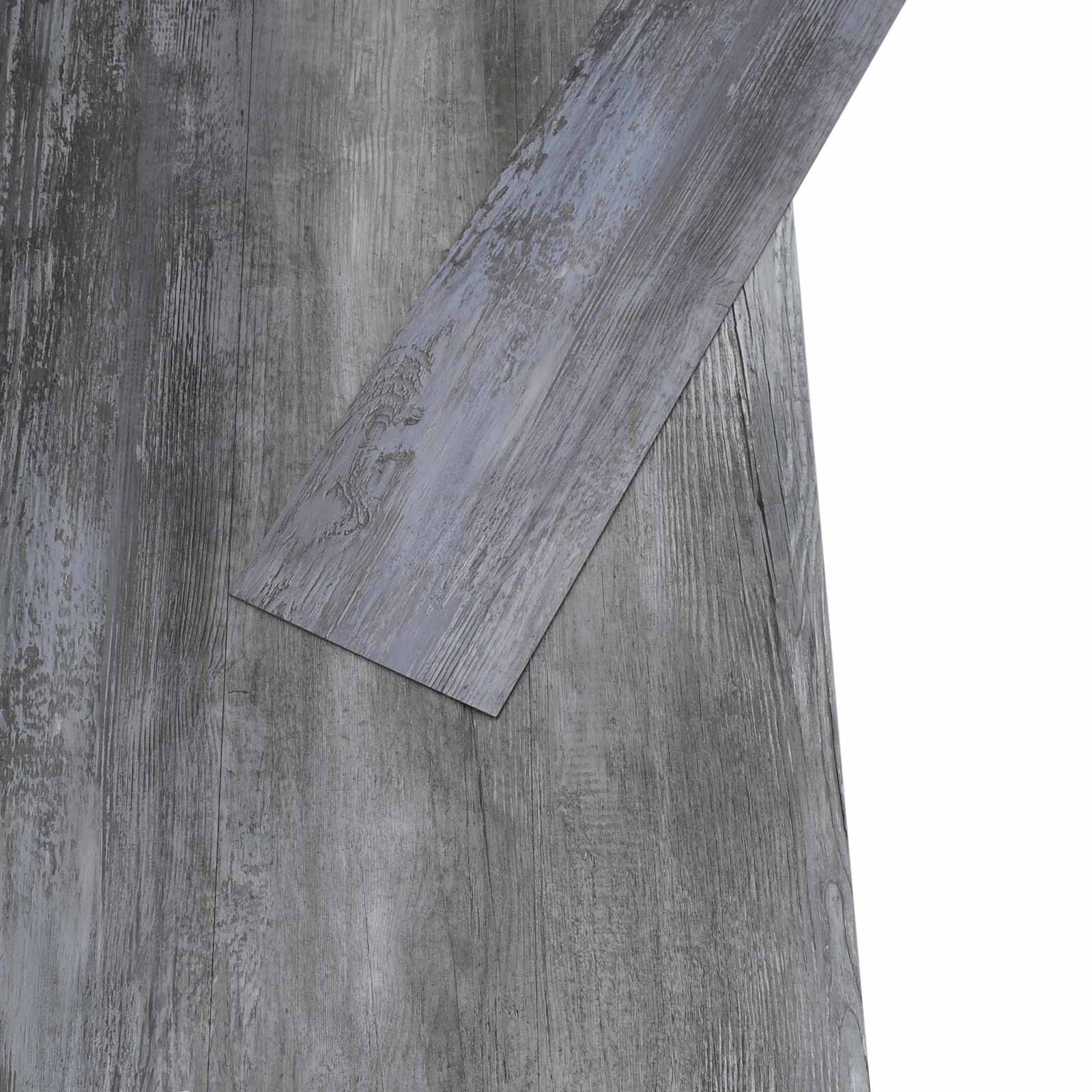 Itsekiinnittyvä Lattialauta 32 Pcs Kiiltävä Harmaa 4,46 M²