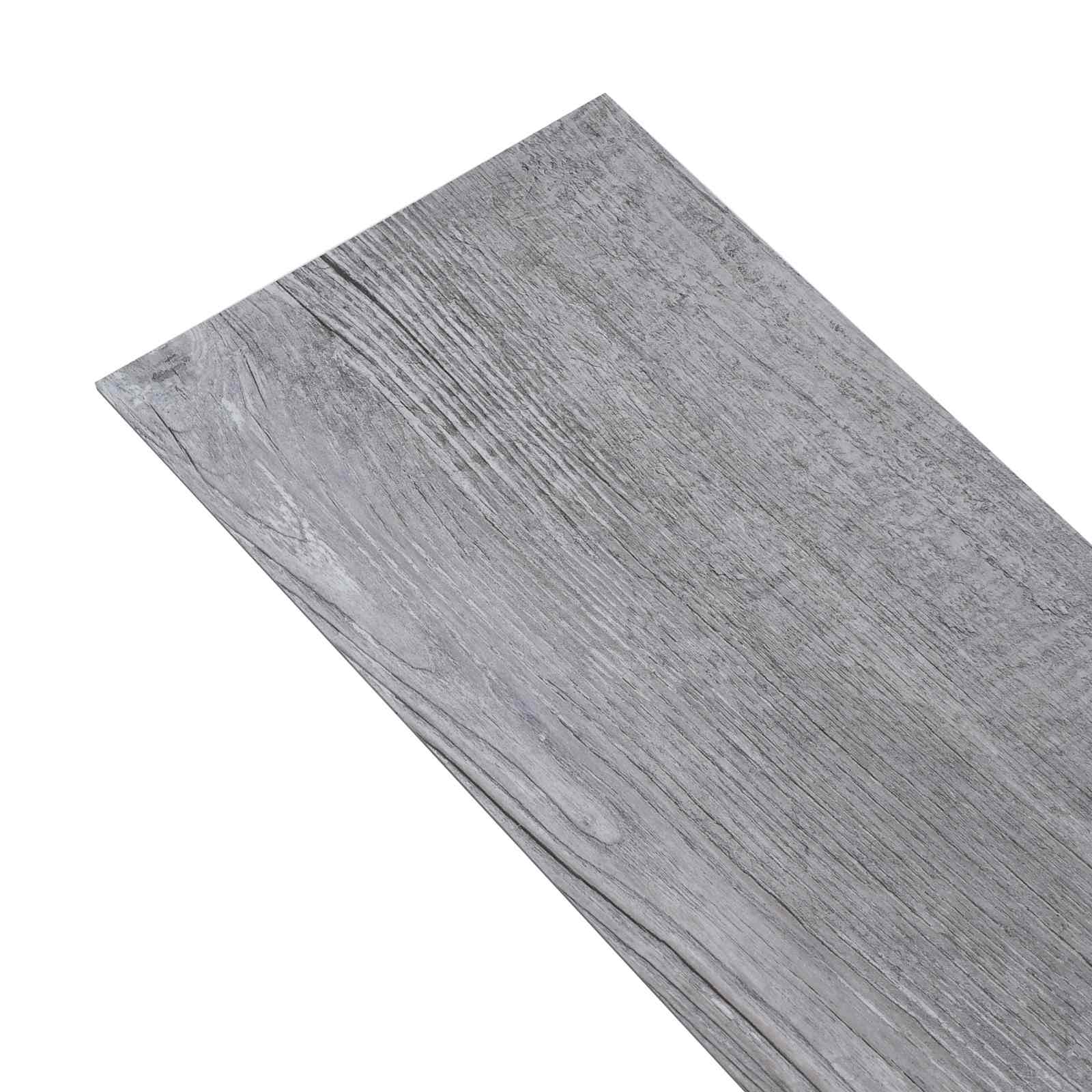 Lattialankut 5,02 M² 36 Pcs Polyvinyylikloridi Matta Puu Harmaa