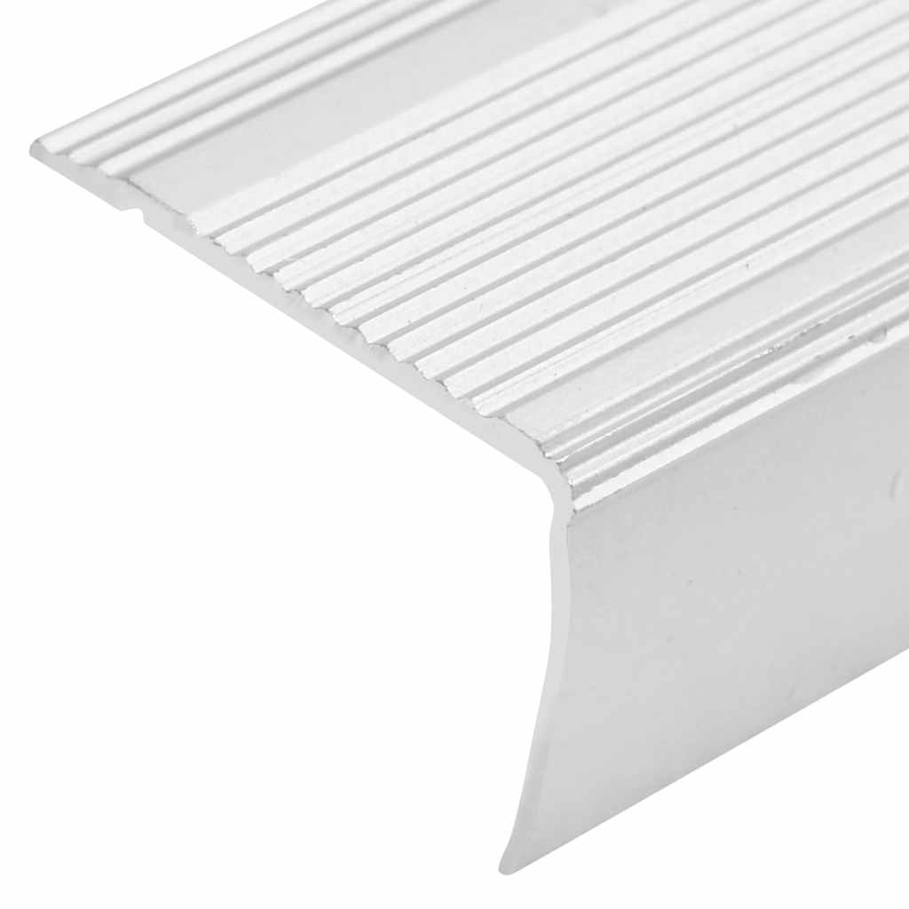 Portaikon Suojukset L-Muotoiset 15 Kpl Alumiini 90 Cm Hopea