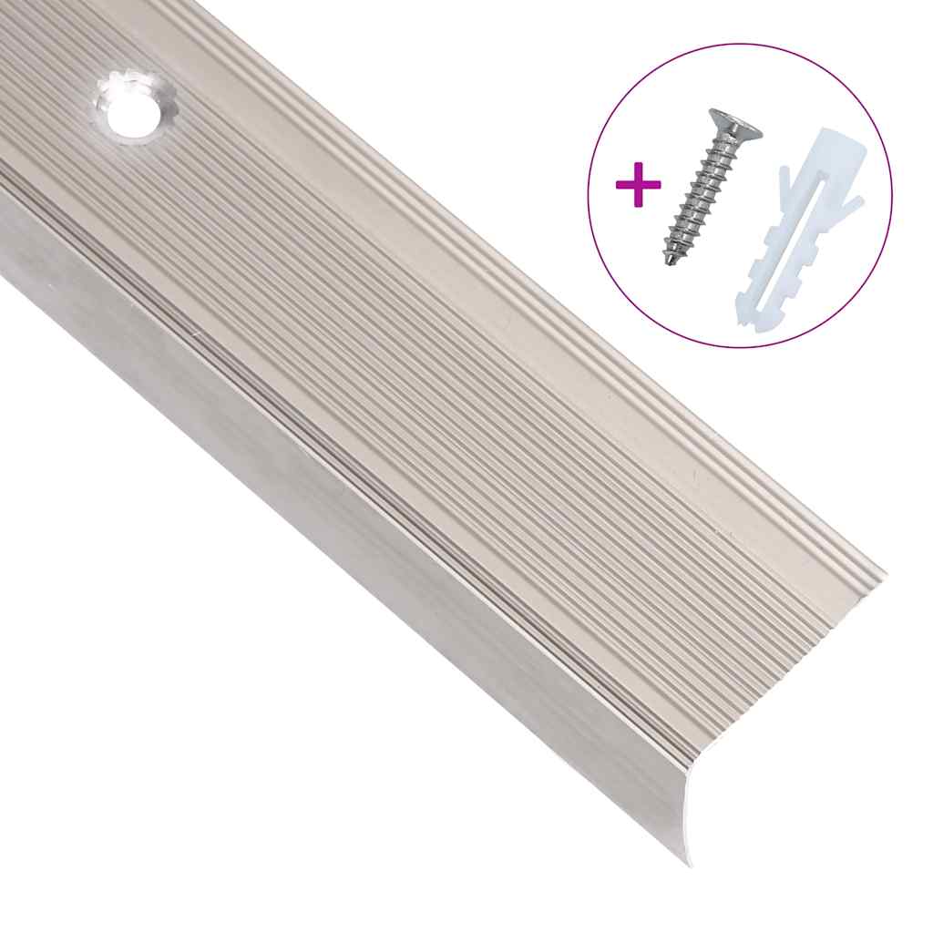 Portaikon Suojukset L-Muotoiset 5 Kpl Alumiini 90 Cm Samppanja