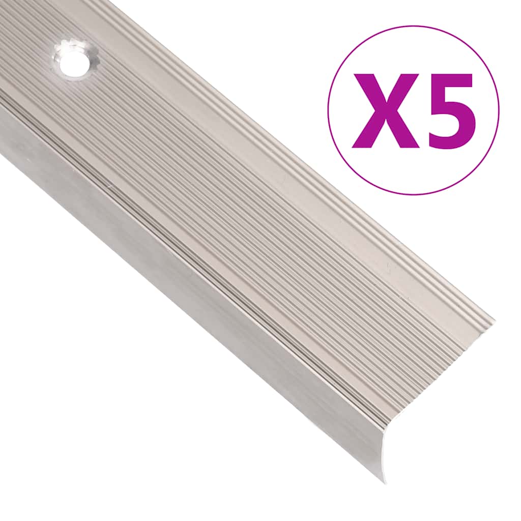 Portaikon Suojukset L-Muotoiset 5 Kpl Alumiini 90 Cm Samppanja