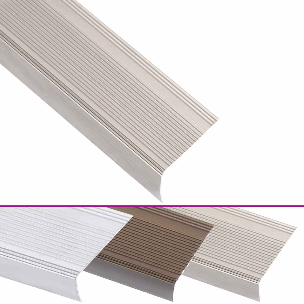 Portaikon Suojukset L-Muotoiset 5 Kpl Alumiini 90 Cm Samppanja