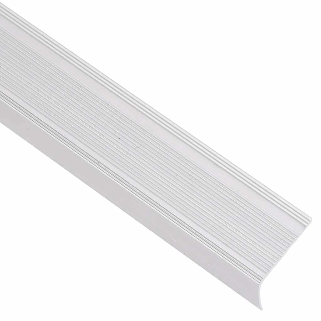 Portaikon Suojukset L-Muotoiset 15 Kpl Alumiini 100 Cm Hopea