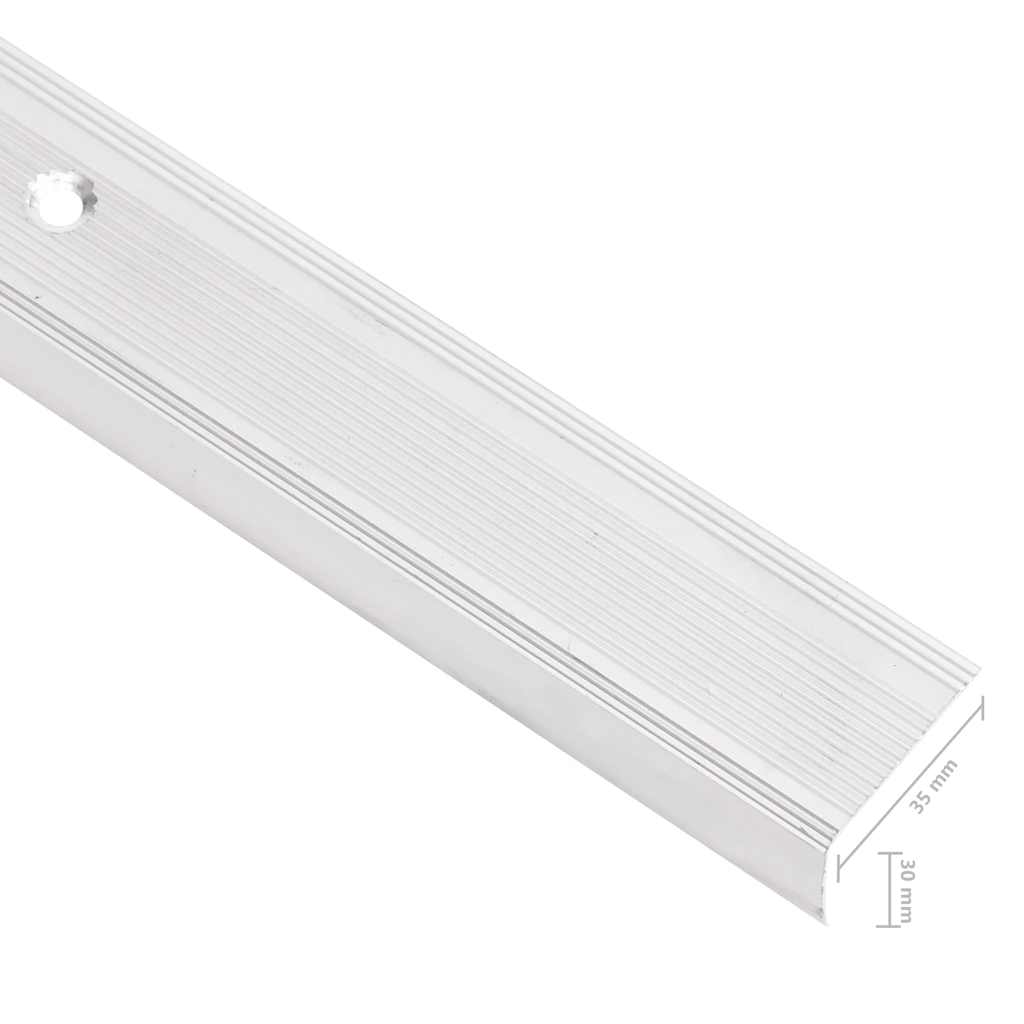 Portaikon Suojukset L-Muotoiset 5 Kpl Alumiini 100 Cm Hopea