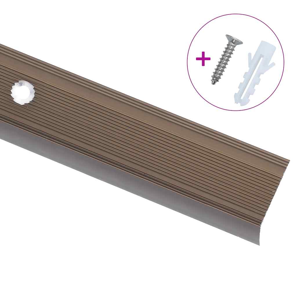 Portaikon Suojukset L-Muotoiset 15 Kpl Alumiini 100 Cm Ruskea