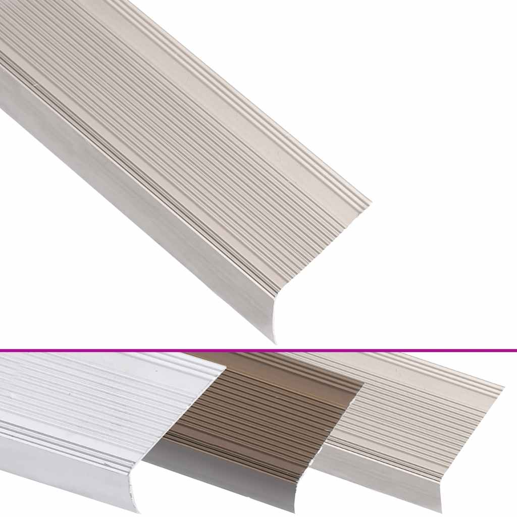 Portaikon Suojukset L-Muotoiset 5 Kpl Alumiini 100 Cm Samppanja