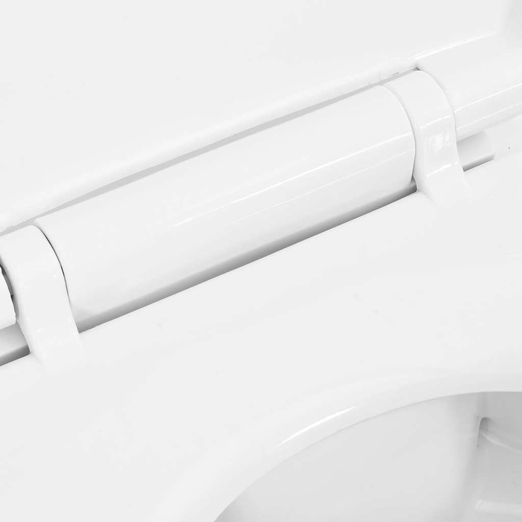 Reunaton Wc 7 Cm Lisäkorkeus, Pehmeä Sulkeutuminen, Valkoinen Keramiikka