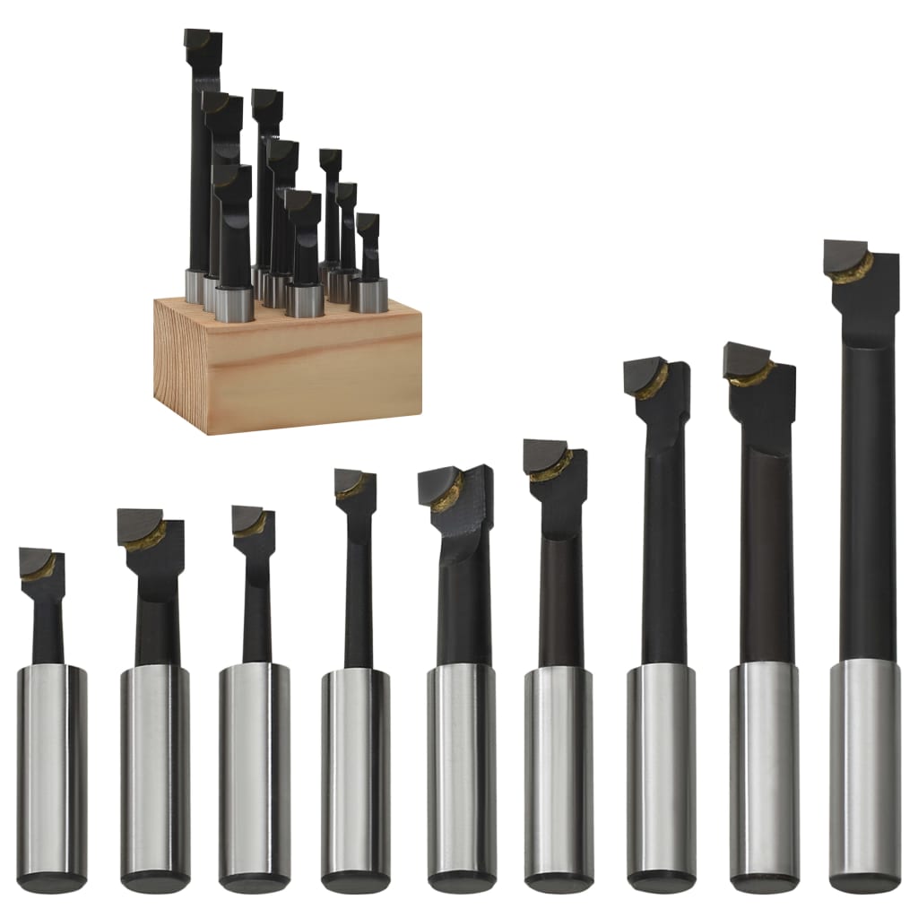 Porausleikkurit 9 Kpl 12 Mm Puujalustalla